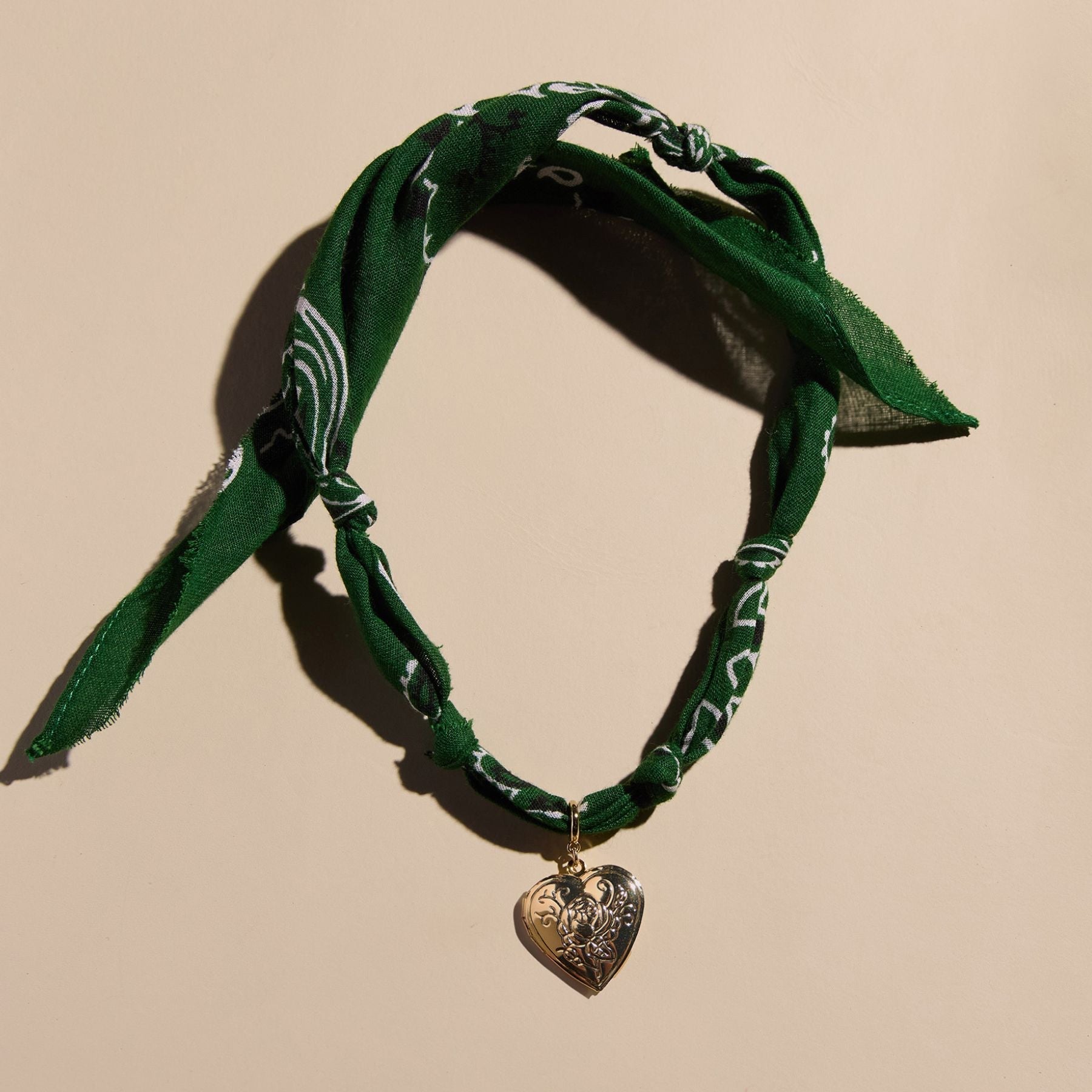 Dark Green Bandana Necklace