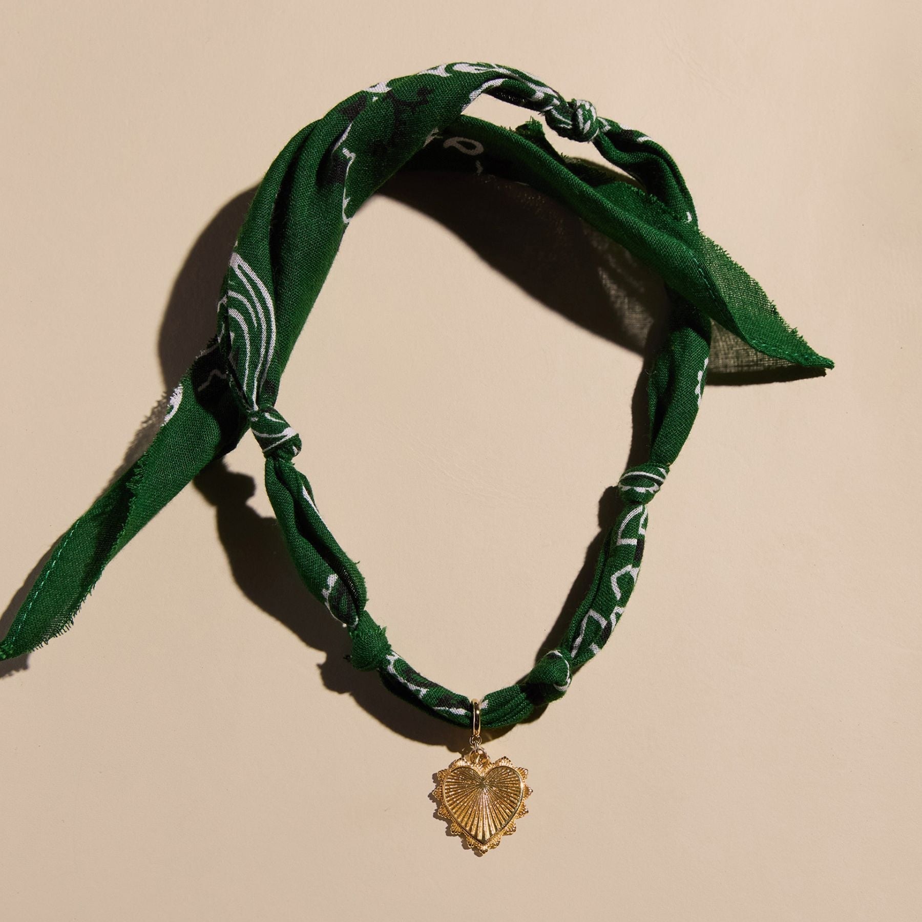 Dark Green Bandana Necklace