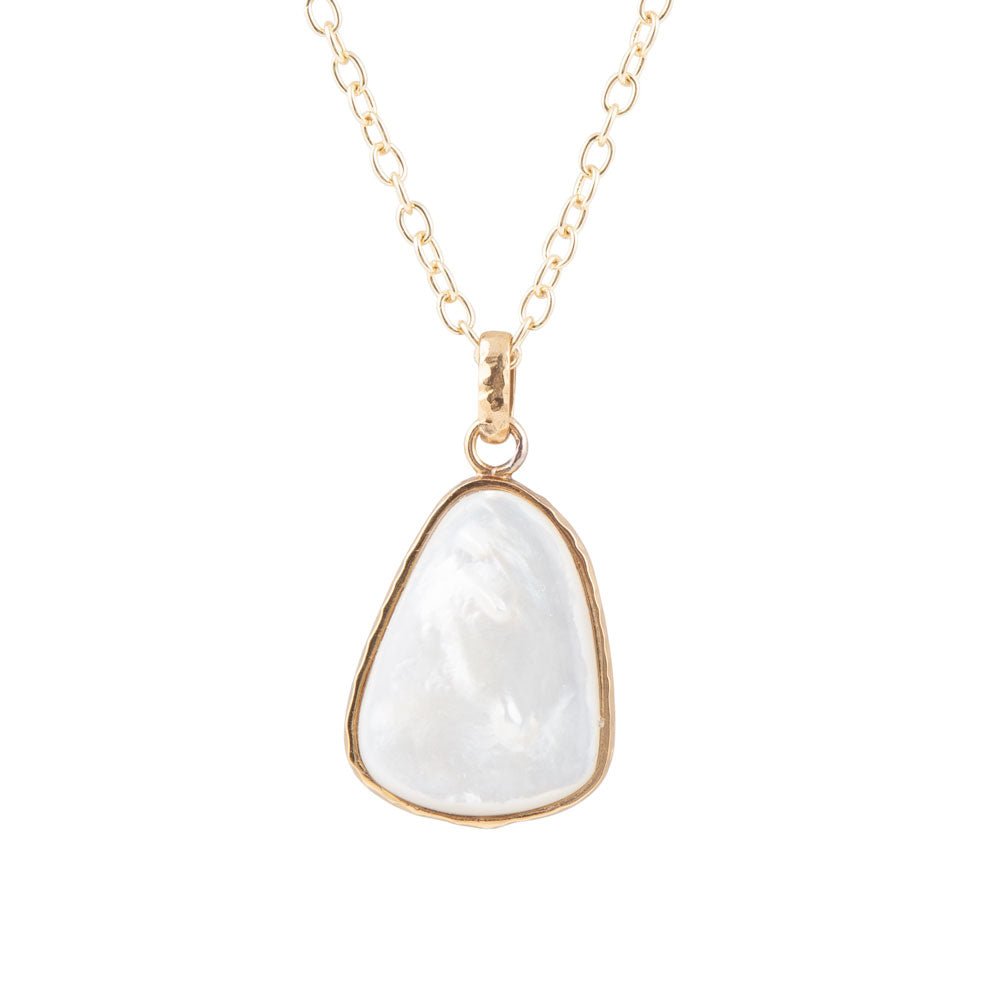 White Mother of Pearl Teardrop Golden Pendant Necklace T-Shirts, Hoodie, Sweatshirt | FreshTeex.com (Image 1)
