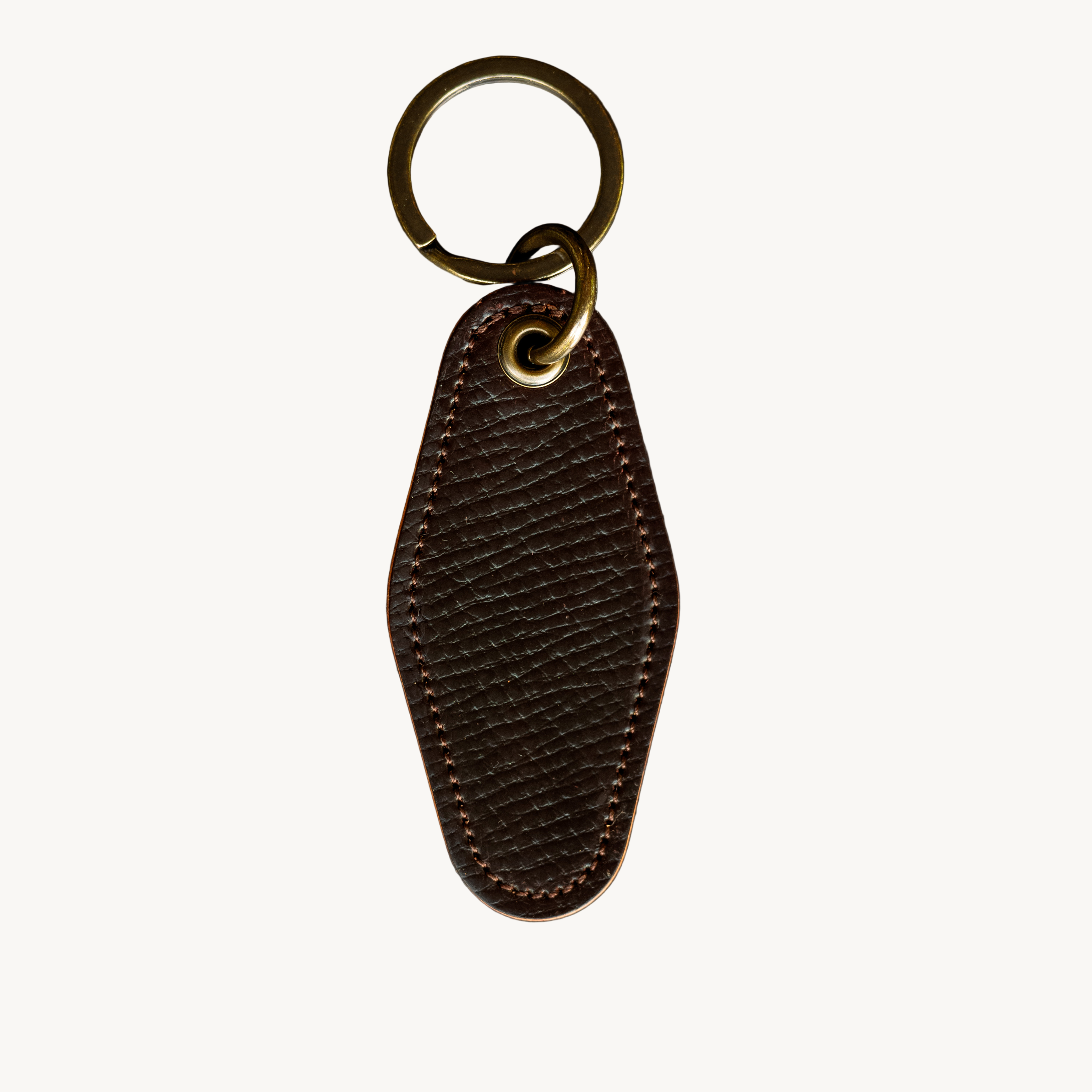 Motel Key Ring - Dark Cognac Hatchgrain Shell Cordovan