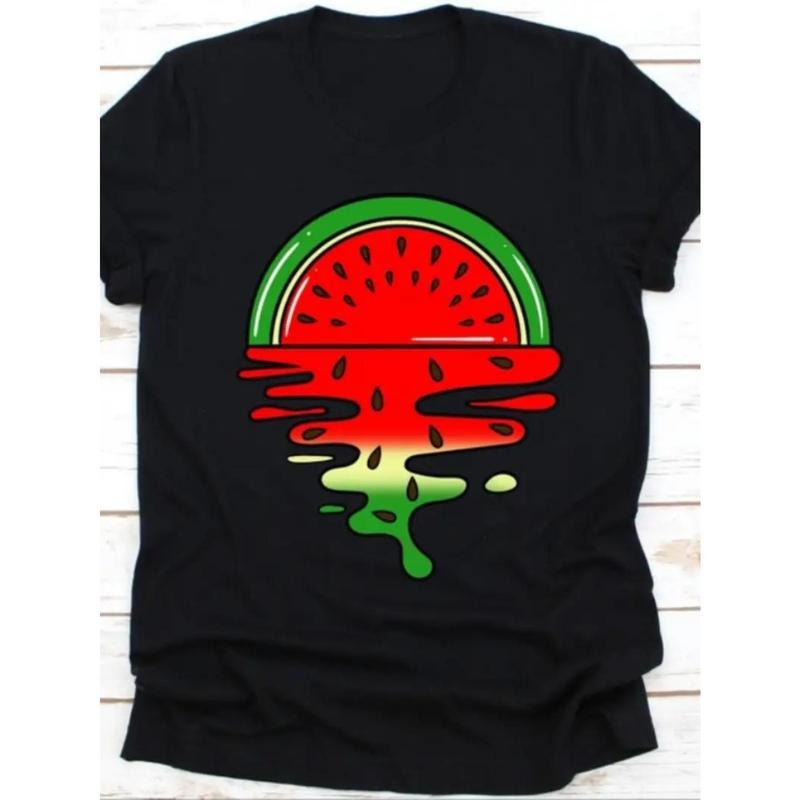 watermelon T-shirt, cute watermelon T-shirt, sliced watermelon T-shirt, watermelon, national watermelon day, watermelon party made in usa