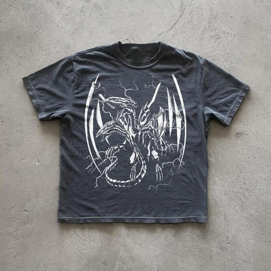 y2k Blue Eye T-Shirt, Cybersigilism Tee, Graphic Tees Gothic Grunge Y2k Emo Scene Amity Affliction Style Clothes Men Women Streetwear