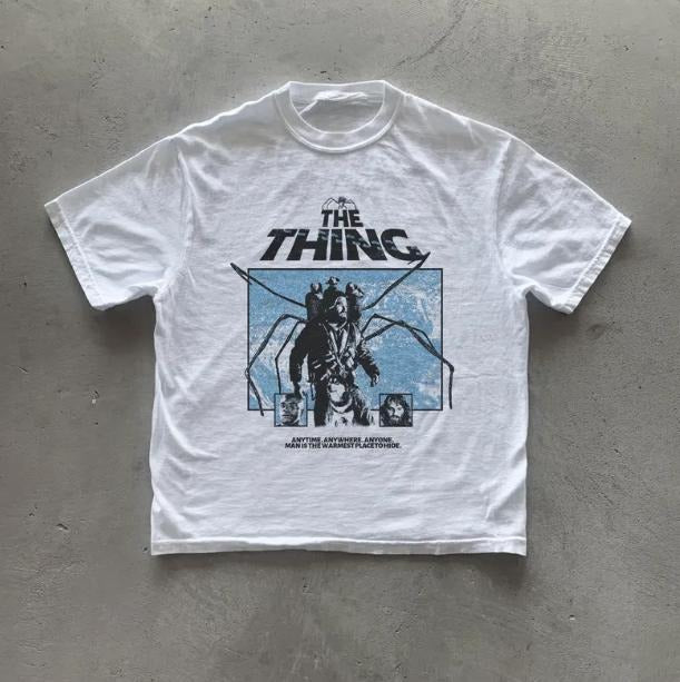 y2k The Thing T-Shirt, Sci-Fi Movie Tee, Graphic Tees Gothic Grunge Y2k Emo Scene Amity Affliction Style Clothes Men Women Streetwear