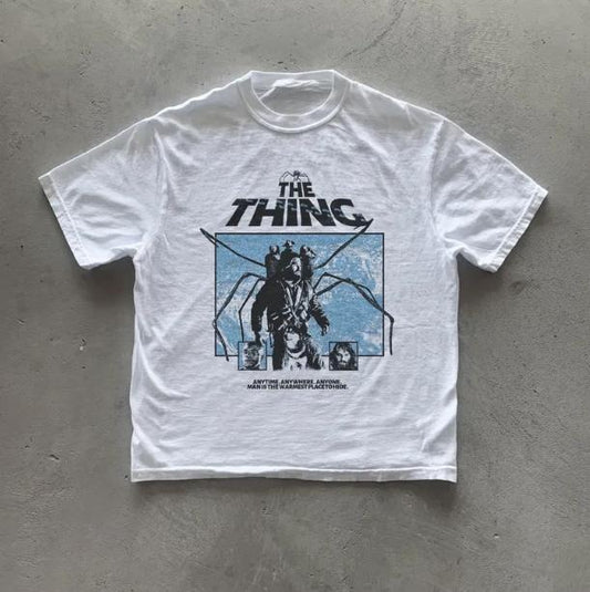 y2k The Thing T-Shirt, Sci-Fi Movie Tee, Graphic Tees Gothic Grunge Y2k Emo Scene Amity Affliction Style Clothes Men Women Streetwear